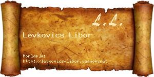 Levkovics Libor névjegykártya